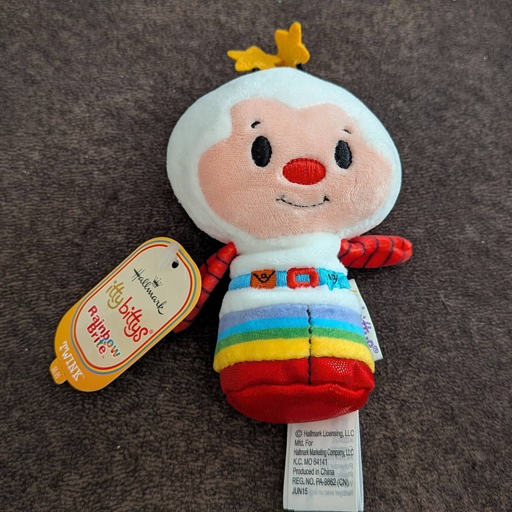 Hallmark Itty Bittys Rainbow Brite Twink Plush Star Antennae NWT 2015 Mini Toy